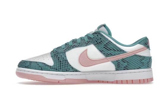Nike Dunk Low "Snakeskin Washed Teal Bleached Coral"